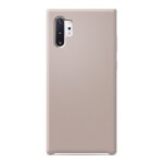 Coque silicone unie soft touch sable ros� compatible samsung galaxy note 10 plus - neuf