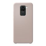 Coque silicone unie soft touch sable ros� compatible xiaomi redmi note 9 - neuf