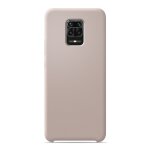 Coque silicone unie soft touch sable ros� compatible xiaomi redmi note 9 pro - neuf
