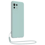 Coque xiaomi mi 11 5g silicone + dragonne assortie bleu ciel bigben - neuf