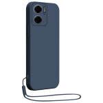 Coque xiaomi redmi 10 5g silicone + dragonne assortie bleu marine bigben - neuf
