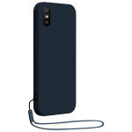 Coque xiaomi redmi 9a silicone + dragonne assortie bleue bigben - neuf