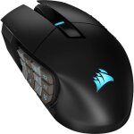 Corsair scimitar elite wireless souris droitier rf wireless + bluetooth + usb type - c optique 26000 ...
