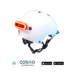 Cosmo urban blanc l / xl - casque avec éclairage vélo arrière intelligent et connecté - clignotants, ... Cosmo urban blanc l / xl - casque avec éclairage vélo arrière intelligent et connecté - clignotants, ...