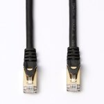 D2 c�ble rj45 droit couleur - 5m s / stp cat 8 avec snagless et connecteurs en or - noir - neuf