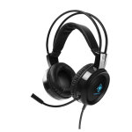 Deltaco gaming - dh110 - casque gaming led, haut - parleurs stro 50mm, cuir pu, pc / mac / console ...