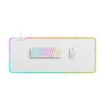 Deltaco gaming - white line wmp90 - tapis de souris xl rgb, paisseur 4mm, 900x360mm - neuf