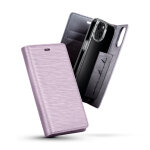 Diarycase 2. 0 coque clapet en cuir vritable avec support aimant pour apple iphone 14 plus, mauve lilas ...