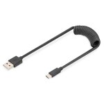 Digitus c�ble spiral� usb 2. 0 ? usb a vers usb - c - neuf