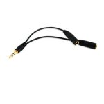 Doubleur audio jack 3. 5mm noir - neuf