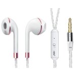 Ecouteurs anneau pour smartphone avec micro r�glage kit main libre casque universel jack (rose) - neuf ...