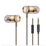Ecouteurs metal pour smartphone avec micro kit main libre intra - auriculaire casque universel jack (or) ...