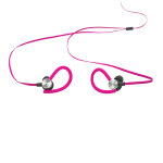 Ecouteurs sport waterproof rose intra - auriculaire, tour d'oreille cble plat - neuf