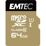 Emtec microsdxc 64gb class10 gold + mmoire flash - neuf