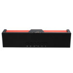 Enceinte portable bluetooth fm r�veil lecteur micro sd usb jack noir et rouge yonis - neuf