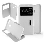 Etui folio compatible blanc huawei honor 7c - neuf
