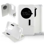 Etui folio blanc compatible lg spirit 4g - neuf