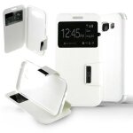 Etui folio blanc compatible samsung galaxy e5 - neuf