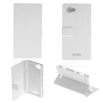 Etui folio compatible blanc sony xperia l - neuf