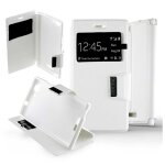Etui folio compatible blanc wiko ridge 4g - neuf