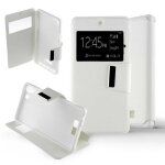 Etui folio blanc compatible wiko selfy 4g - neuf