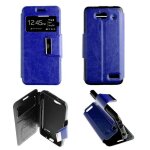Etui folio bleu compatible alcatel one touch idol mini - neuf