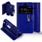 Etui folio bleu compatible alcatel one touch pixi 3 4. 0 - neuf