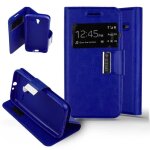 Etui folio bleu compatible alcatel one touch pixi 3 4. 5 - neuf