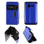 Etui folio bleu compatible alcatel one touch t'pop - neuf