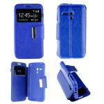 Etui folio bleu compatible alcatel one touch pop d5 - neuf