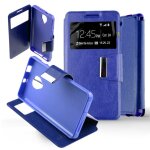 Etui folio bleu compatible alcatel one touch pop up - neuf