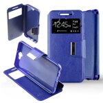 Etui folio bleu compatible htc one a9 - neuf