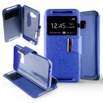 Etui folio bleu compatible htc one m9 - neuf