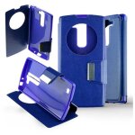 Etui folio compatible bleu lg g4c - neuf