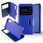 Etui folio bleu compatible samsung galaxy note 10 - neuf