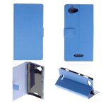 Etui folio compatible bleu sony xperia l - neuf