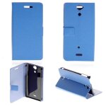 Etui folio bleu compatible sony xperia v - neuf