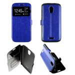 Etui folio bleu compatible wiko darkmoon - neuf