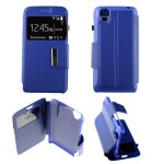 Etui folio bleu compatible wiko fizz - neuf