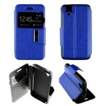 Etui folio bleu compatible wiko goa - neuf
