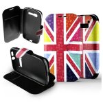 Etui folio compatible drapeau anglais alcatel one touch pop c5 - neuf