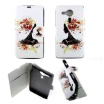 Etui folio compatible fleurs buste sony xperia sp - neuf