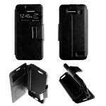 Etui folio noir compatible alcatel one touch idol mini - neuf
