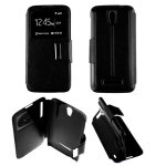 Etui folio noir compatible alcatel one touch pop s7 - neuf