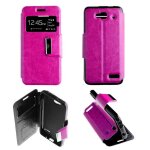 Etui folio rose fushia compatible alcatel one touch idol mini - neuf