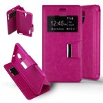 Etui folio rose fushia compatible alcatel one touch pixi 4 5. 0 orange rise 51 - neuf