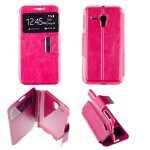 Etui folio rose fushia compatible alcatel one touch pop d5 - neuf