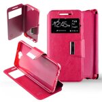 Etui folio rose fushia compatible htc one a9 - neuf