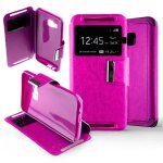 Etui folio rose fushia compatible htc one m9 - neuf