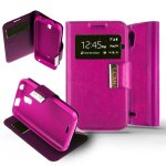 Etui folio rose fushia compatible huawei y3 y360 - neuf